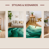Contemporary Abstract Green Tones(Green)