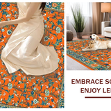 Luxurious Textured Garden Motif(Orange)
