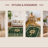 Elegant Earthy Geometric Motif(Green)