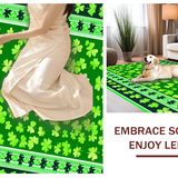 Modern Earthy Shamrock Aesthetic Mat(Green)