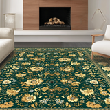 Vintage Floral Textured Elegance(Green)
