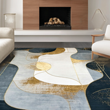 Minimalist Symmetrical Gold and Gray Design(Gray)