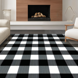Stylish Farmhouse Plaid Motif(Black)