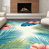 Colorful Hawaiian Leaf Design(Blue)