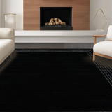 Sleek Geometric Black and White Fusion(Black)