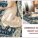 Vintage Floral Medallion Aesthetic(Blue)