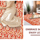 Lively Retro Flower Print(Red)