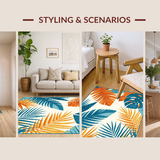Bright Botanical Geometric Fusion(Blue)