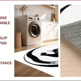 Non Slip Black and White Cat Bathroom(Black)