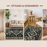 Vibrant Earthy Floral Composition(Black)