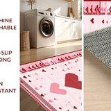 Vibrant Floral Heart Patterned(Red)