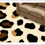 Modern Beige Leopard Print Plush(Brown)