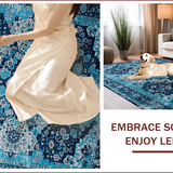 Charming Distressed Blue Motif(Blue)
