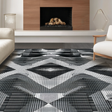 Artful Geometric Contrast Design(Gray)