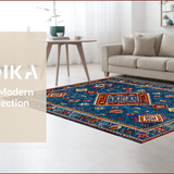 Elegant Earth Tone Geometric Design(Blue)