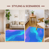 Artful Gradient Swirl Motif(Blue)