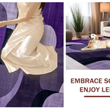 Modern Abstract Plush Surface Finish(Purple)