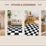 Minimalist Checkered for Pet Friendly Homes(Black)