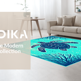 Coastal Vibrant Turtle Motif(Blue)
