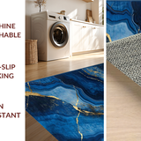 Contemporary Swirling Marble Design(Blue)