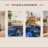 Contemporary Multi Tonal Geometric Style(Blue)