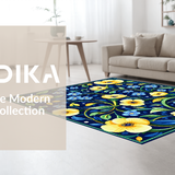 Vibrant Floral Abstract Arrangement(Blue)