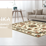 vintage floral low pile(Beige)