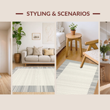 Chic Striped Border Arrangement(Beige)