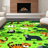 Playful Cartoon Safari Motif(Green)