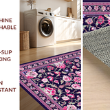 Artistic Low Pile Floral(Black)