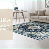 Luxurious Colorful Distressed Motif(Blue)