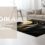 Luxurious Textured Symmetrical Print(Black)
