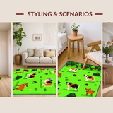 Distinctive Textured Farmyard Visuals(Green)