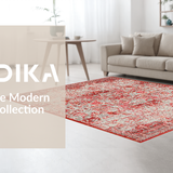Striking Round Geometric Arrangement(Red)
