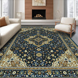 Luxurious Navy Blue Medallion Style(Blue)