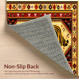 Vintage Yellow Boho Non Slip Tiger(Yellow)
