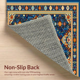Vintage Blue Gold Medallion Design(Blue)