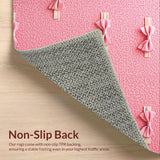 Preppy Pink Bow Bathroom Absorbent Plush(Pink)