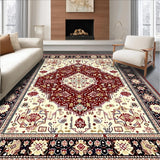 Boho Red Beige Area(Beige)