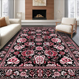 Elegant Black Floral Motif(Black)