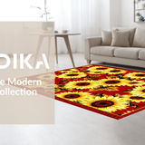 Contemporary Floral Whimsy Touch(Red)