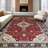 Cozy Cream and Red Tiled Motif(Red)