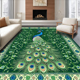 Vibrant Peacock Floral Aesthetic(Green)
