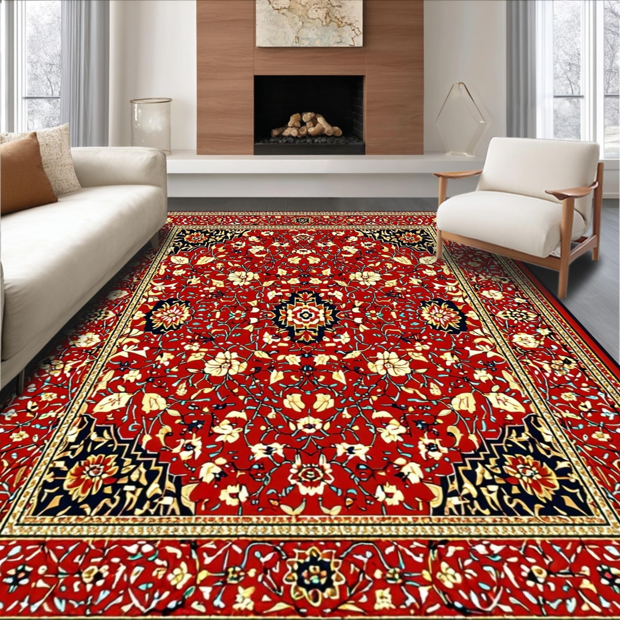 PO RUG ファラオ レッド 133x200cm PO RUG 133×200 ピーオーラグ 013｜ ジャーナルスタンダード