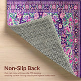 Whimsical Purple Floral Tapestry(Purple)