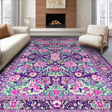 Whimsical Purple Floral Tapestry(Purple)