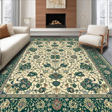 Vintage Floral Hallway Area Beige/Green(Beige)