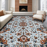 Neutral Oriental Large Area for Under Dining Table(Gray)