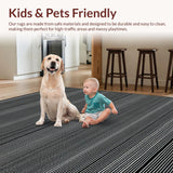 Artisanal Black and White Geometric Weave(Black)