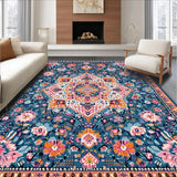 Serene Pastel Floral Lattice Design(Blue)